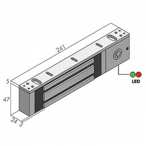 Elektromagnet BASIC pribitni 3000 N , 12-24 V dc , Timer + LED