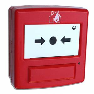 Gumb za alarm ( vatra ) 77mA, 2 kontakta, crvena boja, š107*v100*d47,6 mm.