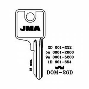 Ključ cilindrični DOM-26D ( DM36 ERREBI / DM63 SILCA )