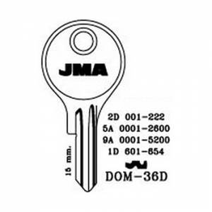 Ključ cilindrični DOM-36D ( DM14 ERREBI / DM10 SILCA )