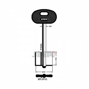 Ključ sef dvostrani sa plastikom MT-5P1G ( 2MO9RP165 ERREBI / 5MT7BP SILCA )