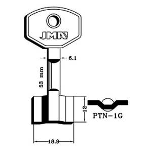 Ključ sef dvostrani bez plastike PTN-1G ( 1PN2 ERREBI / POP SILCA )