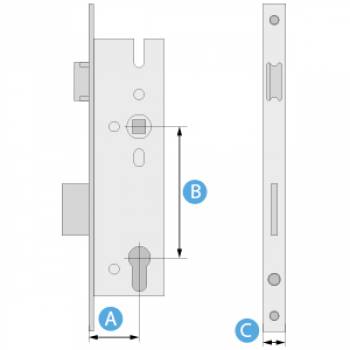 VABIS brava za PVC vrata, sa podizačem, 85 mm. standard