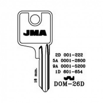 Ključ cilindrični DOM-26D ( DM36 ERREBI / DM63 SILCA )