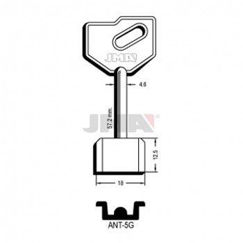 Ključ ANTONIOLI pumpa ANT-5G ( 1AN11 ERREBI / 5AU7 SILCA )