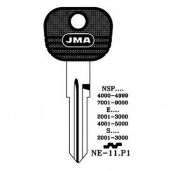 Ključ auto sa plastikom NE-11P1 ( NE57P23 ERREBI / NE38DP SILCA )