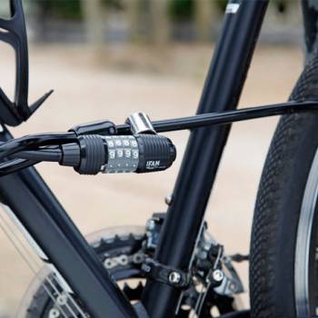 Sajla za bicikle TRANS 10 mm. * 200 cm. , sa šifrom, crna