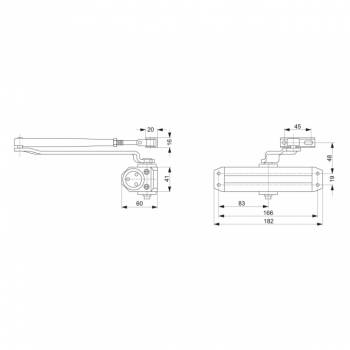 Pumpa ABLOY DC110 br.2-4 , srebro standardne škare , 950 mm.širina krila