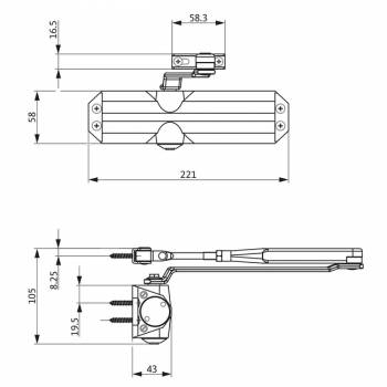 Pumpa BKS OTS 140 2-3 srebro standardne škare