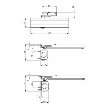 Pumpa BKS OTS 430 2-3-4-5 srebro standardne škare