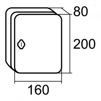 Kutija za ključeve v200*š160*d80, 20 kukica