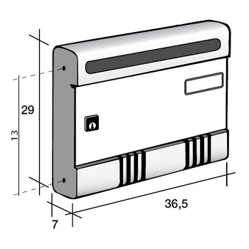 Poštanski ormarić SIRE v290*š365*d70 mm., boja antracit, aluminij