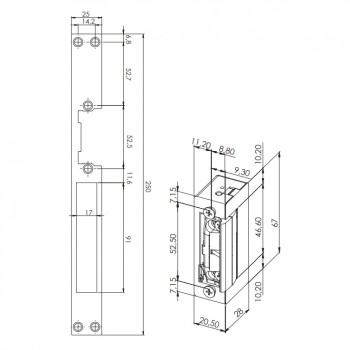 Elektroprihvatnik Dorcas 6-12 Vac, INOX čeona ploča  