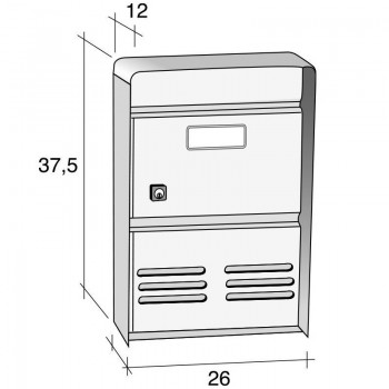 Poštanski ormarić DOUBLE EVO inox 470LI v375*š260*d12 mm.