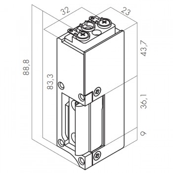 Elektroprihvatnik ARMOURED DIN lijevi 12 V dc, fail-secure