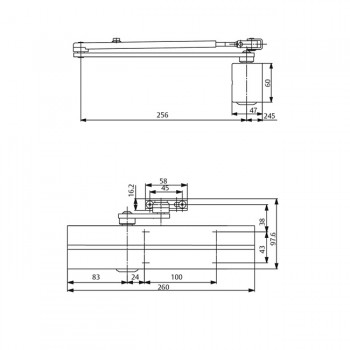 Pumpa ABLOY DC300 3-6 bijela + backcheck , 1400 mm.širina krila