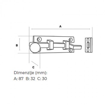 Zasun kovani BDB-005, 87 mm.