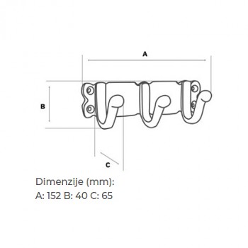 Vješalica kovana BDH-010 3/1