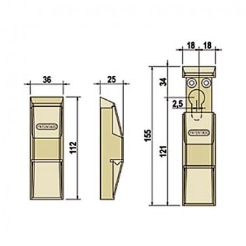 Podizna sigurnosna rozeta LINCE za metalna vrata