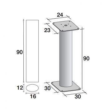 Podni stalak visine 90 cm. SLIM za setove : 3*1, 4*1, 5*1 