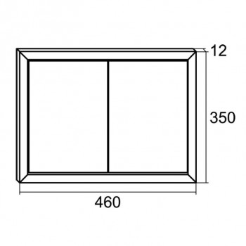 Tabla za reklame H-3 bijela, v350*š460*d12 mm., 2 * A4 format