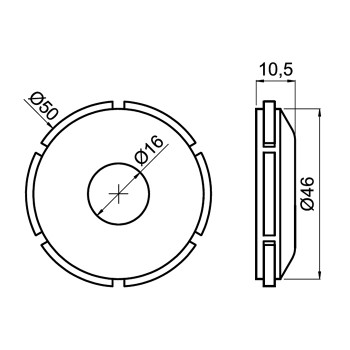 Insert PVC fi46 za kvaku ( za rozetu 4300 )