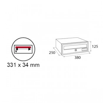 Poštanski ormarić DANUBIO v125*š380*d250 ( 34*331 otvor za pisma )