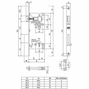 AGB brave PATENT GRANDE , sobni ključ – standard 90 mm.