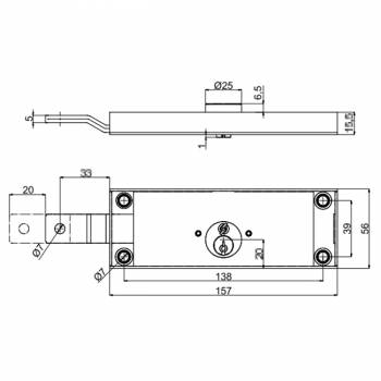 Brava SECUR 2275 Sx za rolo vrata 1-strana