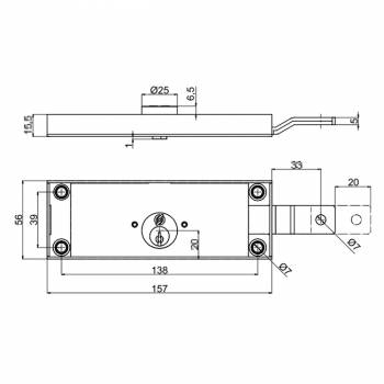 Brava SECUR 2275 Dx za rolo vrata 1-strana